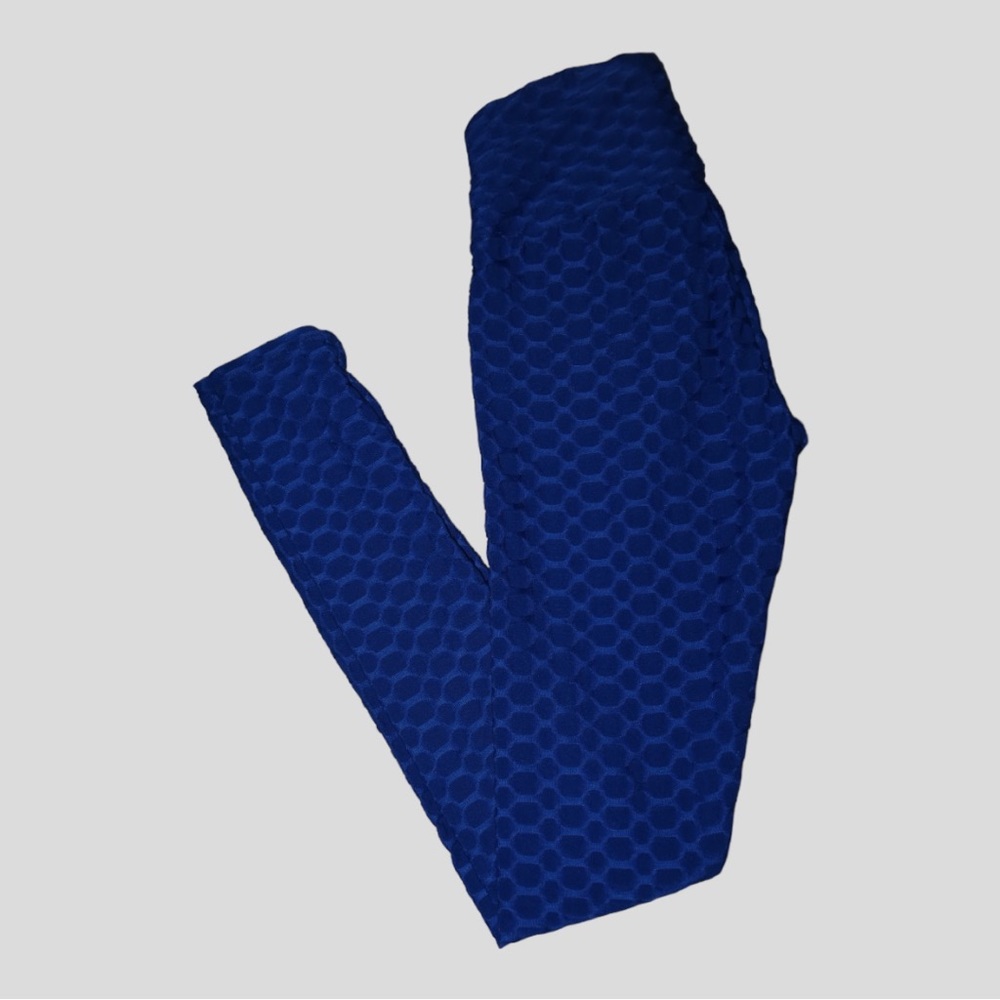 Rue 21 Blue honeycomb lifting leggings, sporty skinny leggings, women’s clothing